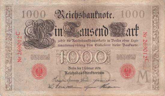 1000 Mark 1908 MC ro.36